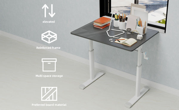 English Elm Adjustable Study Desk For All Ages – Ergonomic Height-Adjustable, Compact Design For Home & Office W1935P338357