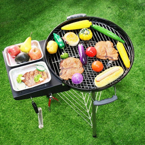 English Elm Outdoor Grill Station Caddy with Hooks Towel Holder Plate Storage for Cookouts W2181P481703