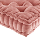 Intelligent Design Azza Casual Poly Chenille Square Floor Pillow Cushion ID31-2449 Dusty Peach