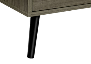 English Elm Accent Side Table Rustic Grey Laminate Compact Storage Cabinet Transitional Bedroom Grey B2710P461693