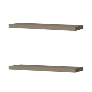 English Elm Taupe Floating Shelf Recessed 31.5" Wide Minimalist Wall Ledge for Books Decor 9.8" Deep Cozy Neutral Finish B062P252142