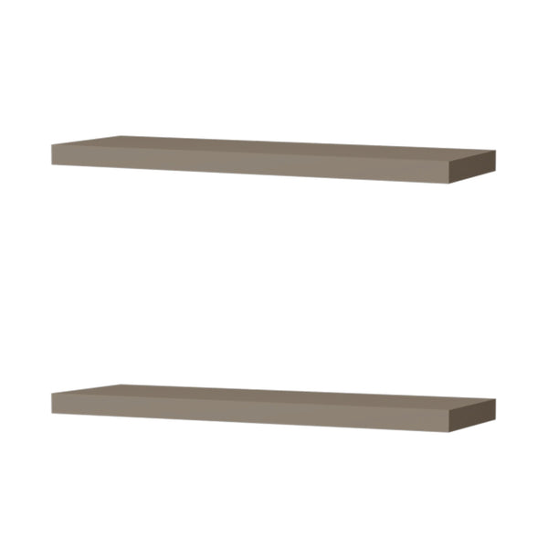 English Elm Taupe Floating Shelf Recessed 31.5" Wide Minimalist Wall Ledge for Books Decor 9.8" Deep Cozy Neutral Finish B062P252142