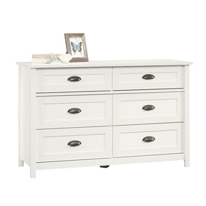 English Elm Dresser, Elegant White Finish With 4 Extra-Deep Drawers – Stylish Storage For Any Room Decor B356P402774