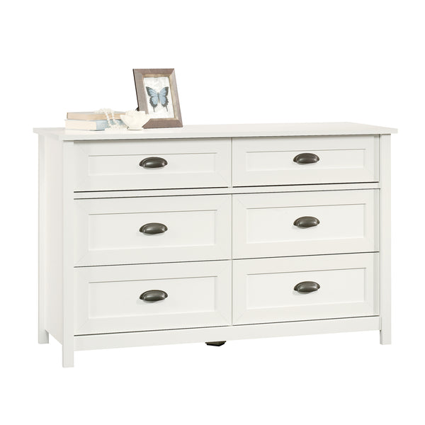 English Elm Dresser, Elegant White Finish With 4 Extra-Deep Drawers – Stylish Storage For Any Room Decor B356P402774
