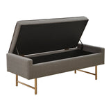 Madison Park Heath Modern/Contemporary Soft Close Storage Accent Bench MP105-0806 Grey