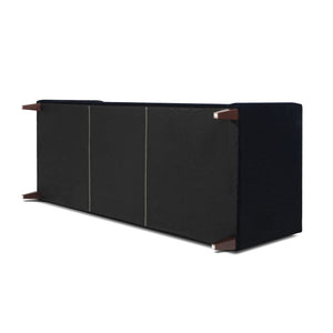 English Elm Jennifer Taylor Home - Jack 84" Modern Tuxedo Tufted Sofa in Plush Velvet with Shelter Arms, Reversible Cushions, Pillows Dark Navy B2719P238407