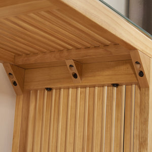 English Elm Natural Pine Dining Bench And Table Set – Stylish Multi-Use Furniture For Home Décor And Spaces W1758P292188