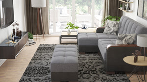 English Elm Primenest Zenaero Convertible Chaise Lounge With Storage – Stylish Chenille Upholstered Comfort! B030P303550-GIGA