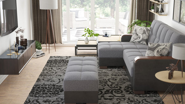 English Elm Primenest Zenaero Convertible Chaise Lounge With Storage – Stylish Chenille Upholstered Comfort! B030P303550-GIGA