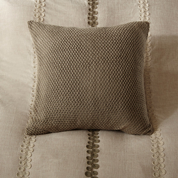 JLA Home Madison Park Signature - Comforter Chateau 9-Piece Set by Madison Park Signature — Linen-Feel Texture, Soutache Embroidery, Removable Insert 110 L x 96 W x 1.5H MPS10-208