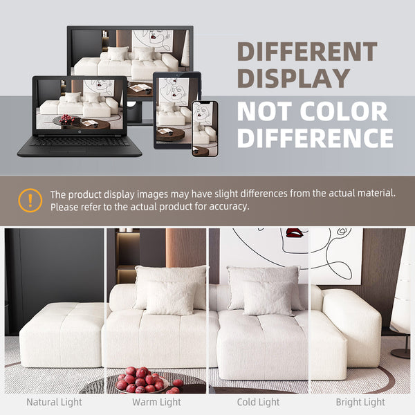 English Elm Modern Oversized Modular Sectional Sofa With Soft Chenille Fabric, Customizable Layout & 4 Pillows W1885S00057