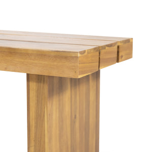 English Elm Christopher Knight Home® - NAHANNI Bench - Natural Acacia Wood Rustic Outdoor Slat Design, Durable 57" Wide Seating Charm 65663.00