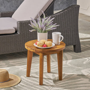 Christopher Knight Home® - Noble House - Gertrude Outdoor 16" Acacia Wood Side Table