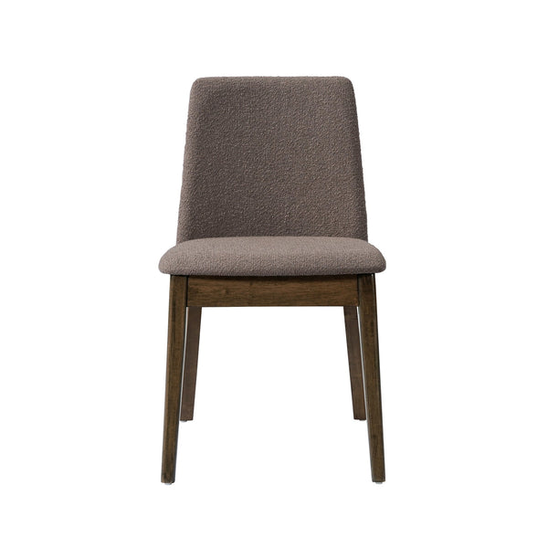 English Elm Christopher Knight Home® - Upholstered Modern Armless Dining Chair Set of 2 with Ergonomic Curved Back & Solid Wood Frame Durable Fabric Brown,Walnut N771P330590W