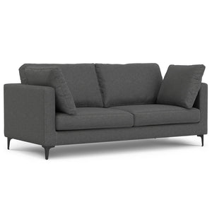 English Elm Ava Mid Century 76" Sofa with Ottoman Set — Eco-Friendly Performance Fabric, Durable Foam Comfort Gray B136P199267