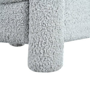 English Elm Christopher Knight Home® - 31.25" Push Back Recliner Plush Teddy Fleece Upholstered Armchair with Foam & Pocket Springs Comfort 90–120–150° Adjustments LIGHT GREY N763P212864R
