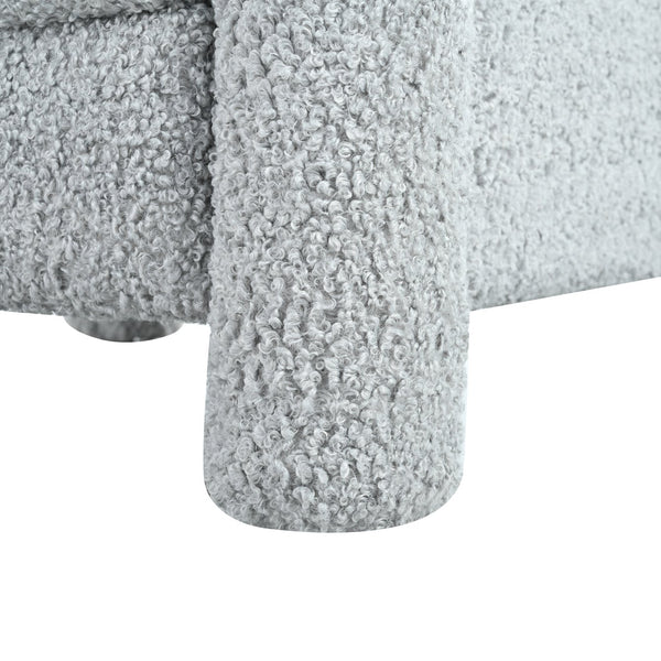 English Elm Christopher Knight Home® - 31.25" Push Back Recliner Plush Teddy Fleece Upholstered Armchair with Foam & Pocket Springs Comfort 90–120–150° Adjustments LIGHT GREY N763P212864R