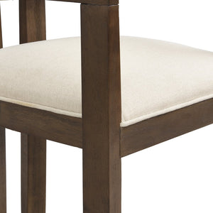 English Elm Christopher Knight Home® - N771P197053H Bouclé Upholstered Dining Chair with Wire-Brushed Rubberwood Frame, Modern Comfort Walnut N771P361737T