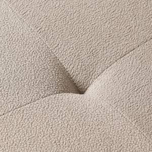 English Elm Urban Modern Modular Sofa Teddy Fleece Capitonné Design High Modularity Plush Comfort Corner Ready for Cozy Living Spaces Brown B341S00038