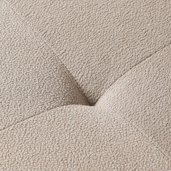 English Elm Urban Modern Modular Sofa Teddy Fleece Capitonné Design High Modularity Plush Comfort Corner Ready for Cozy Living Spaces Brown B341S00038