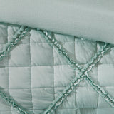 Madison Park Mindy Shabby Chic 9 Piece Cotton Percale Comforter Set MP10-3633 Seafoam