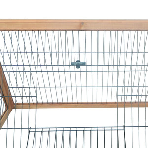English Elm Pawhut Solid Wood Outdoor Cat House Two Story Shelter with Balcony Asphalt Roof W2225P173745