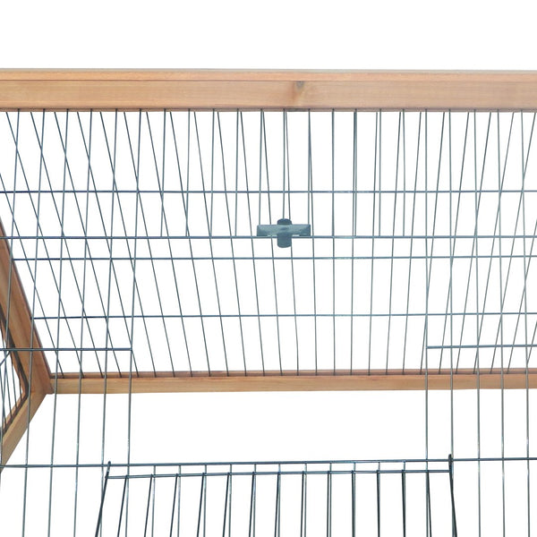 English Elm Pawhut Solid Wood Outdoor Cat House Two Story Shelter with Balcony Asphalt Roof W2225P173745