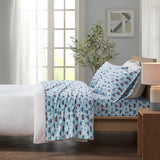 True North by Sleep Philosophy Cozy Flannel Casual Printed Sheet Set TN20-0470 Blue Cars