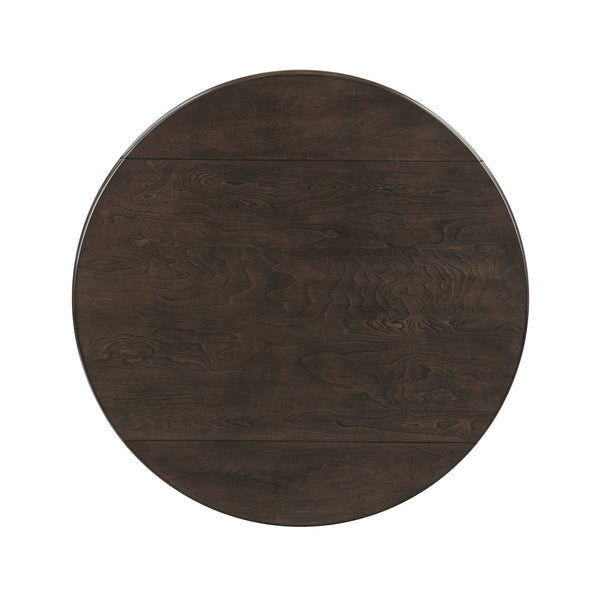 English Elm Espresso Rutland Small Round Dining Table with Dual Drop Leaves Seats Four Espresso Finish Wood B011P284426