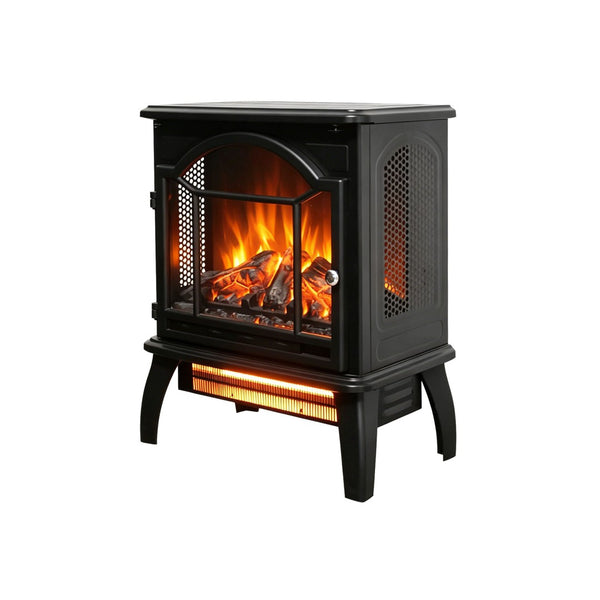 English Elm 18 Inch Infrared Quartz Freestanding Electric Fireplace Stove with 3d Flame Effect W1769112699