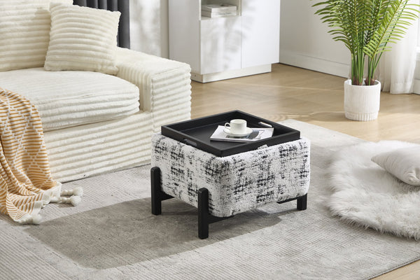 English Elm Modern minimalist living room table with polyester finish, compact 22" square, lightweight elegant design Cream W2100P263009