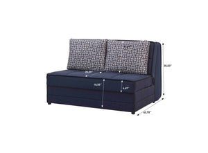English Elm PrimeNest Spacea Collection Upholstered Convertible Loveseat with Storage, Chenille Sleeper for Small Spaces Navy B030P281815