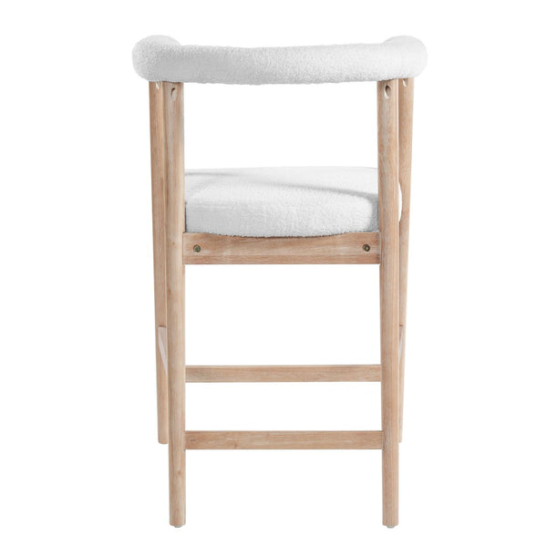 English Elm 24.5'' Seat Height Padded Counter Stools Curved Back Set of 2 for Kitchen Island Natural N780P354190N