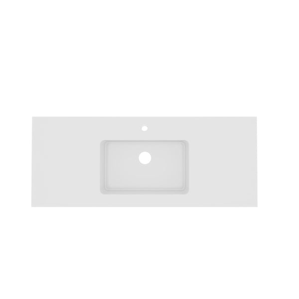 English Elm Bb0248y101h Engineered Quartz Integrated Vanity Basin Glossy White Low Profile Sink W1865P442971