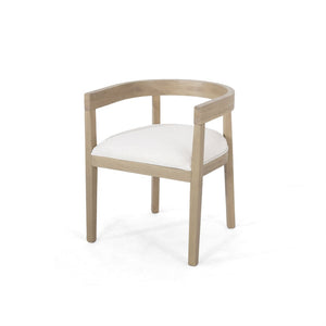 English Elm Dining Arm Chairs Set of 2 Upholstered Tub Style Rubberwood Mid-century Modern Seating N771P388967M