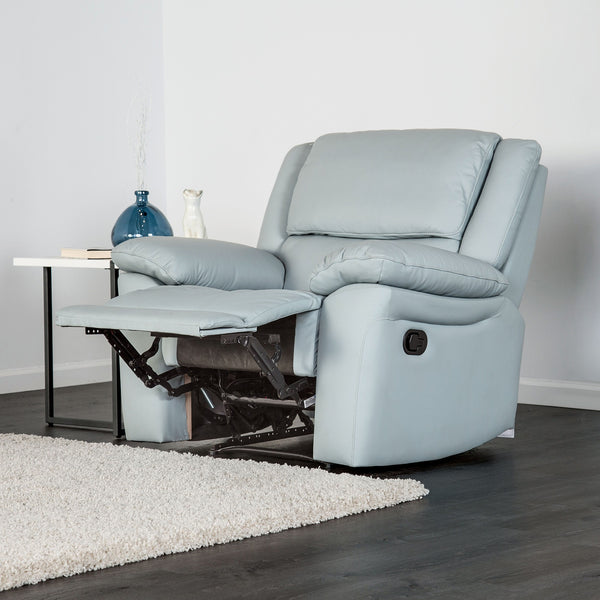 English Elm Transitional Multi-Function Glider Recliner with Channel Back, Cup Holders, Hidden Storage, Upholstered Comfort Blue 42 L x 30 W x 26 H B2741P387106