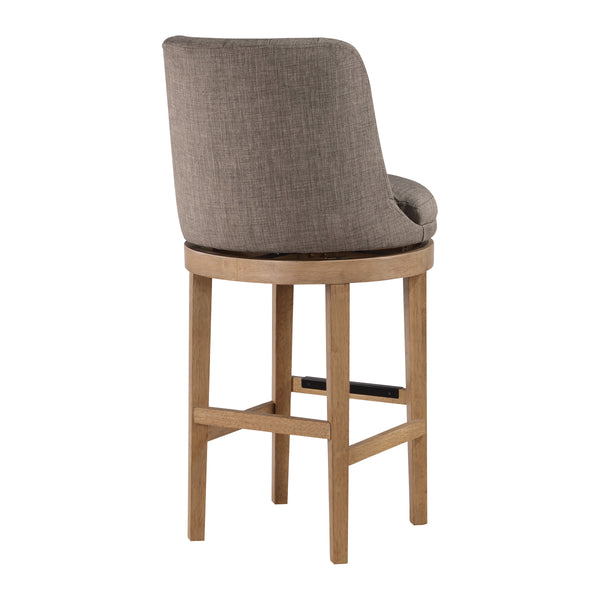 OSP Home Furnishings Rowan - Set of 2 Swivel Barstool Cement/Medium Oak
