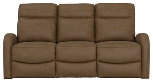 English Elm Brown Dual Reclining Sofa with Pillow Back Cushions and Pull Tab Seats for Living Rooms Brown B361P483239