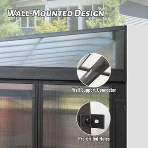 English Elm 12x16ft Aluminum Lean to Solarium All Season Enclosed Patio Room with Sliding Doors W1859P471238