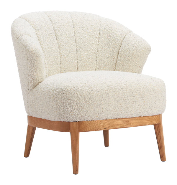 Zuo Modern Leque Accent Chair In Tawny Beige - Elegant Modern Design With Premium Comfort For Your Home Decor Beige 100% Polyester,Plywood,Ash Wood 110474-zuo-modern