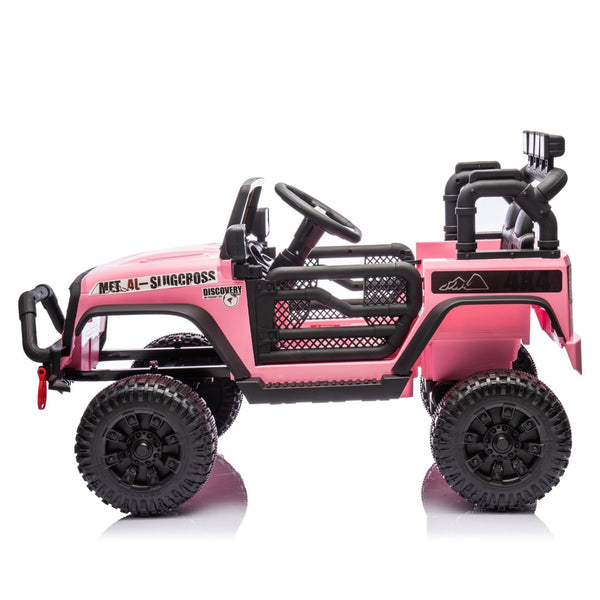 English Elm 24v Kids Electric Ride on Car with Parental Remote Dual Motors and Four Wheel Suspension Pink W1578P208320