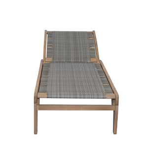 English Elm Christopher Knight Home® - BENFIELD Chaise Lounge Light Brown Acacia Wood Wicker Weather-Resistant Reclining Outdoor Seat 77" N776P294279G