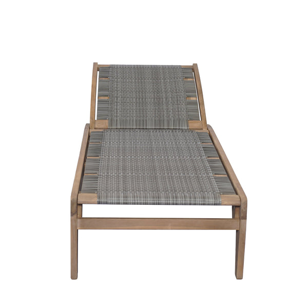 English Elm Christopher Knight Home® - BENFIELD Chaise Lounge Light Brown Acacia Wood Wicker Weather-Resistant Reclining Outdoor Seat 77" N776P294279G