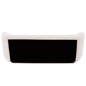 English Elm Ulka 96" Chenille Sofa – Durable Pine Frame, High-Density Foam, Commercial Grade, Includes Bolsters Cream B365P398110