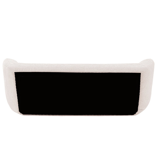 English Elm Ulka 96" Chenille Sofa – Durable Pine Frame, High-Density Foam, Commercial Grade, Includes Bolsters Cream B365P398110