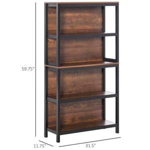 English Elm Rack Industrial Pipe Wall Shelves Steel Frame Wood Grain Open Display for Home Office T3971P387971
