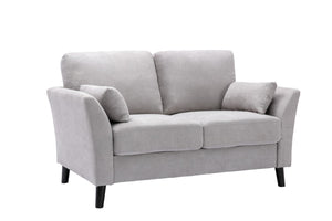 English Elm Damiano Woven Fabric Two Seat Loveseat with Solid Wood Legs for Compact Living Rooms B2749S00150