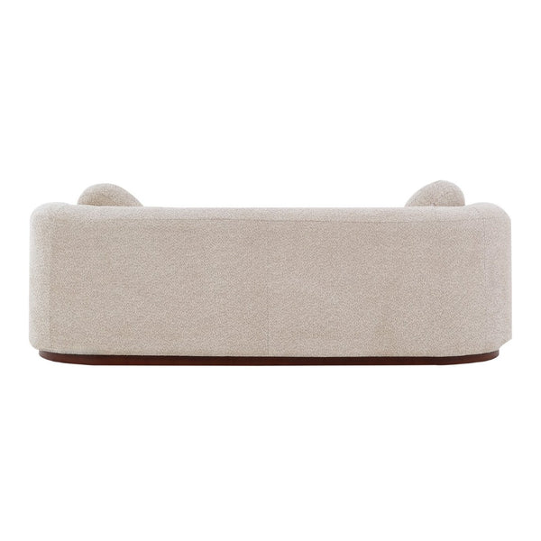English Elm Compressed Three Seat Sofa with Rubberwood Base Polyester Upholstered Living Room Couch N771P392415V_N771P392416V