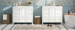 English Elm 72'' Elegant Freestanding Bathroom Vanity Set With Resin Sink, Soft-Closing Drawers & Ample Storage N710SS00012K