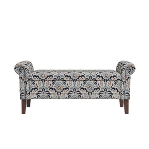 English Elm Conrad Storage Ottoman - Elegant Floral Upholstered Bench With Hidden Storage For Versatile Home Use B127P278180